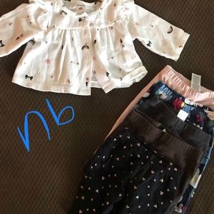 Nb & 0-3 mo baby girl clothing lot